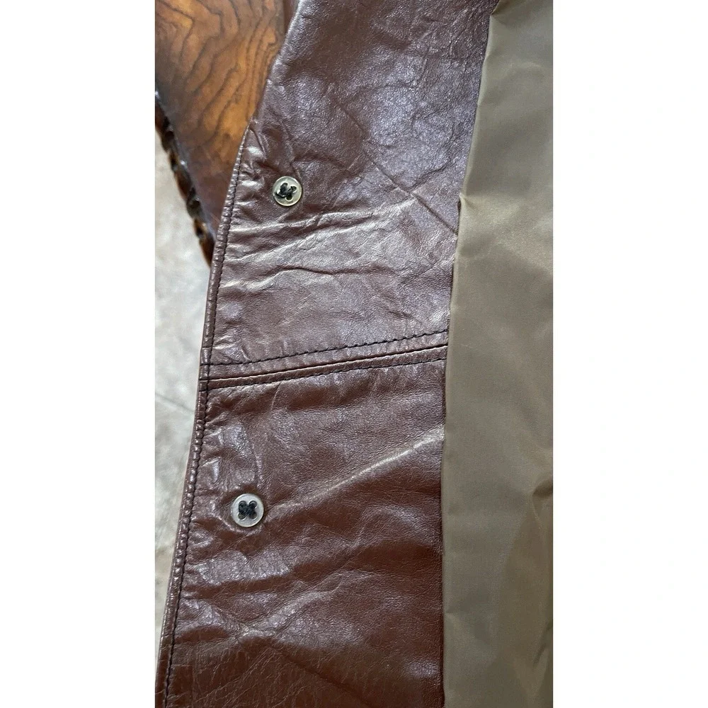 Vintage Lariat Leathers Brown Genuine Leather Blazer Sport Coat Mens 40‎ USA